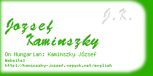jozsef kaminszky business card